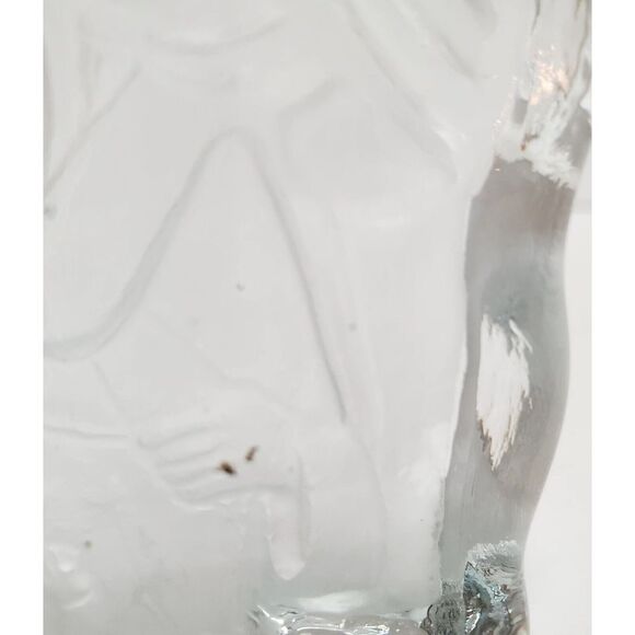 VTG '80s Paperweight Nativity Manger Scene Clear & Frosted Glass Holy Family Art - Picture 12 of 12